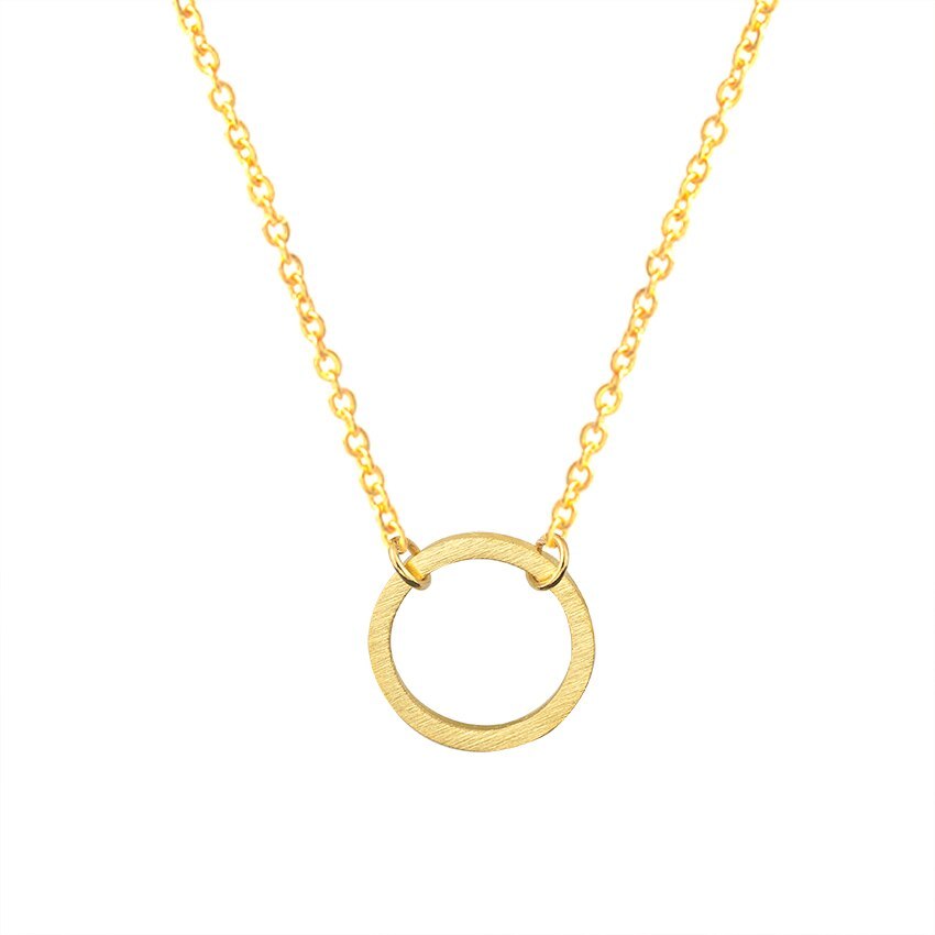 Primary image for Dainty Circle Necklace Stainless Steel Chain Karma