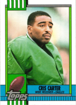 Cris Carter 1990 Topps Philadelphia Eagles NFL Football Card - £1.23 GBP