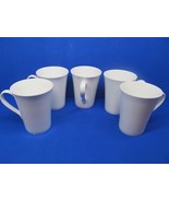 Mikasa Lucerne Set Of 5 White 4 3/8&quot;H X 3 1/2&quot;W Tall Mugs VGC - £31.25 GBP