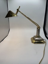 Underwriters Laboratories Brass &amp; Nickel Desk Lamp Adjustable Up To 100W - £23.92 GBP