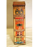 Enesco Tin Pasta Storage Canister Art J. Downs 1980s - $21.77