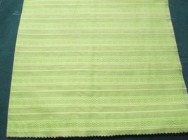 Fabric Concord  Bright Lime Green Faux Lace in Stripe Design 27&quot; x 14&quot; Craft $2 - £1.56 GBP
