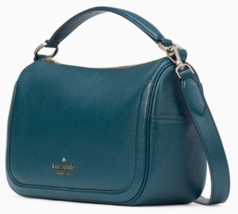 Kate Spade Smoosh Dark Green / Blue Leather Crossbody K6047 NWT $379 Retail FS - £101.18 GBP
