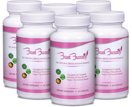 6 Month Supply of Bust Bunny - All Natural Breast Enhancement Pills w/Vitamin C - £71.10 GBP