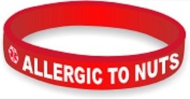 Rubber Medical Condition Identification Bracelet ~ Nut - Peanut Allergy - £9.44 GBP