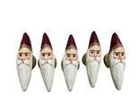 Santa with Long Beard Button Covers Resin and Metal Vintage Set Of 5 - $5.89