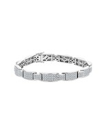9.90CT Redondo Real Moissanita 14K Oro Blanco Todo Hombres Enlace Tenis ... - €855,42 EUR