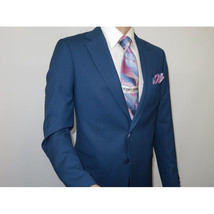 Men Suit BERLUSCONI Turkey 100% Soft Italian Wool Super 180's 2pc #Ber31 Blue image 6