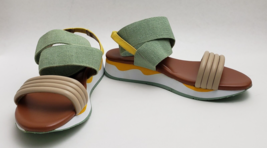 Donald Pliner Women&#39;s Shoes Sandals Shaye Green Beige Italy Size 7.5 M - £38.89 GBP