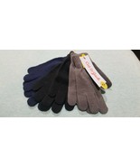 Cat and jack 3 pair of girls osfm gloves grey blue black - $12.26 CAD