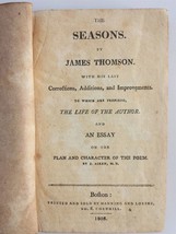 1808 Antique James Thomson Poetry Boston Ma Wm Knight Shuyock? Seasons Winter - £53.18 GBP