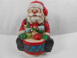 Vintage Rotating Christmas Winding Music Box play Santa Claus is Coming to Town - £14.55 GBP