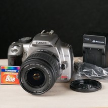 Canon Rebel Xt Dslr Camera Kit Silver 8MP W 18-55mm Lens *Tested* W 8GB Cf Card - £48.25 GBP