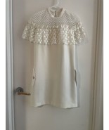 Authentic Self-Portrait White Floral Lace Cap Sleeve Mini Dress Size 2 - $93.10
