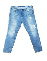 Gap 1969 Women’s Jeans Size 33R Authentic True Skinny Denim Light Wash Destroy - £12.45 GBP