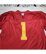 Vintage USC Trojans #1 College Football Jersey Red Size XL Trojan Wear  - £27.89 GBP