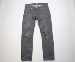 Naked &amp; Famous Mens 31x32 Faded Button Fly Weird Guy Selvedge Denim Jeans Gray - £79.09 GBP