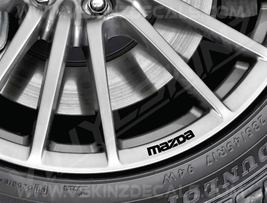 Mazda Logo Wheel Rim Decals Kit Stickers Premium Quality 5 Colors MPS MX-5 RX8 - £9.48 GBP