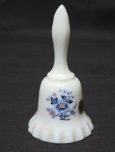 Vintage WESTMORELAND 5.25&quot; Glass Bell Hand Painted Butterflies On Milk W... - $246.22 MXN