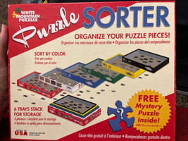 White Mountain PUZZLE SORTER, 6 Cardboard Trays, Sort by Color. Trays Only - $11.87