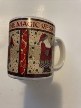 Vintage ONEIDA Sakura Debbie Mumm Stoneware Coffee Mug Magic of Santa 1997 - $13.99