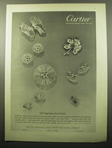 1950 Cartier Advertisement - Bowknot Brooch, Leaf-Shape Clip, Pin Cushion Brooch - £14.78 GBP
