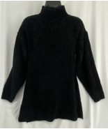 Bedford Lifestyles Size M Womens Black Sweater Mock Neck Chunky Knit Lon... - $10.44