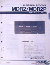 Yamaha MDR2 MDR2P MIDI Disk Recorder Data File Sequencer Original Servic... - $24.74
