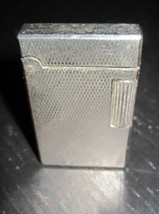 Vintage Luxury Silver Tone Lift Arm Side Roller Flat Gas Butane Lighter - £11.98 GBP