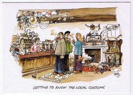 Comic Postcard Bar Getting To Know Local Customs Signed Beasley - £1.70 GBP