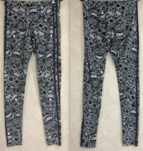 Small Womens Stretch Day Of The Dead Skulls Pattern Leggings No Boundaries - $16.97