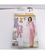 Simplicity Pattern 3696 Misses PJ Pants Robe Nightgown XXS XS S M - $5.00