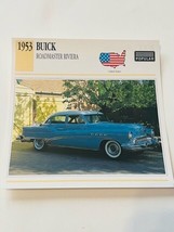 Classic Car Print Automobile picture 6X6 ephemera litho 1953 Buick Roadm... - $12.82
