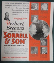 1930s Antique Sorrell &amp; Son Movie Advertisement United Artists Pictures Brenon - £38.73 GBP