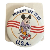 Vintage Mickey Mouse Made in The USA Pin Button Walt Disney *New - $5.00