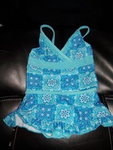 Caba alife Blue Print 2 PC Swim Suit Size 2T Girls NEW - £12.21 GBP