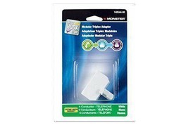 Monster Cable Triplex Adapter Modular 4 Conductor White Carded - $22.77