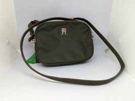 Tommy Hilfiger Womens Crossbody Bag Green Olive w/ Gold Zippers NWT - $24.75
