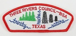 Vintage Three Rivers Council Texas Sabine Boy Scouts BSA CSP Shoulder Patch - £9.34 GBP