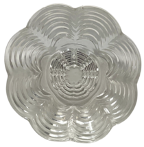 Vintage Clear Pressed Glass Candy Dish 6.25" Ribbed Pattern With Scalloped Edge image 6