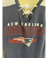 New England Patriots NFL Team Apparel Jersey XL Lace Up V-Neck Short Sle... - £14.19 GBP