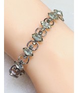 Vintage Van Dell Sterling Prong Clear  Rhinestone Bracelet 7” - €45,73 EUR