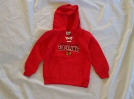 NHL Kids Chicago Blackhawks Long Sleeve Hoodie Red Sweatshirt Size M(5-6) - £25.64 GBP