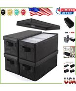 Versatile Media Storage Boxes - 4 Pack for CDs, DVDs &amp; More - Durable Black - $1,033.75 MXN