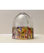 Lead Crystal Art Paperweight Vase Adam Jablonski Hand Blown Oil lamp Mid... - £22.43 GBP