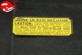 39 40 41 Ford Oil Bath Air Cleaner Decal - £801.78 GBP
