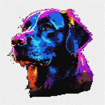 Pepita Needlepoint kit: Neon Dog, 10&quot; x 10&quot; - $78.00+