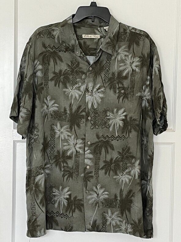 Hawaiian Style Shirt - by Batik Bay - Floral Print Pattern - Sz XL - $24.72