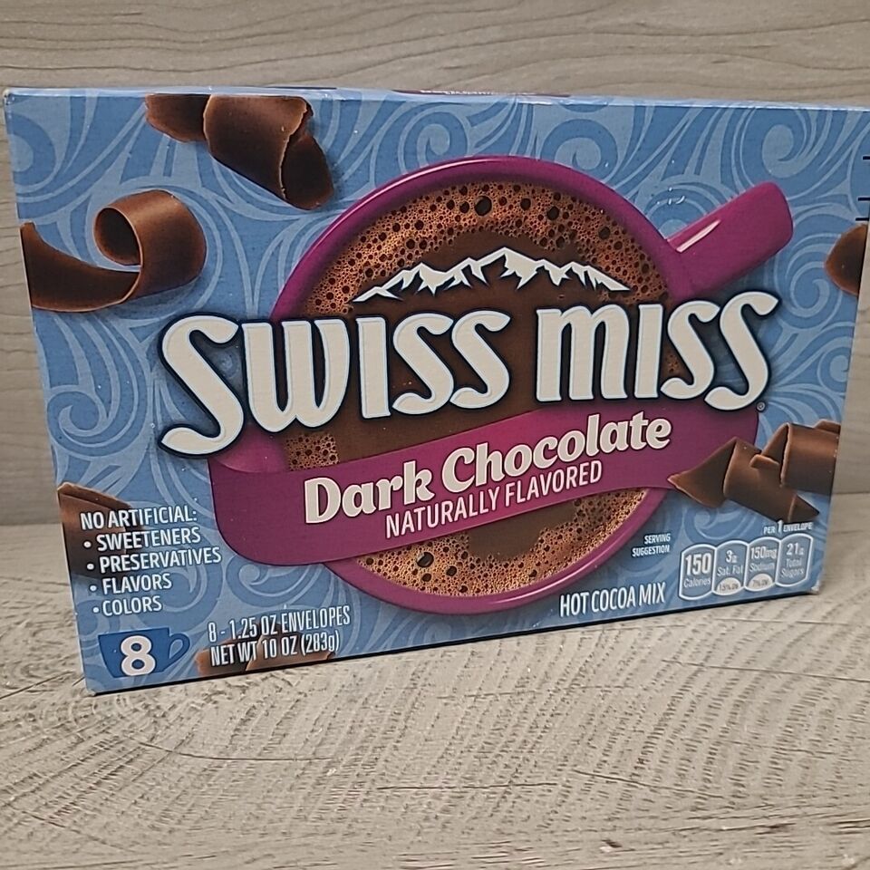 Primary image for Swiss Miss Dark Chocolate Hot Cocoa Mix Pack of 24 NEW SEALED