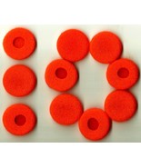 10 Replacement Earbud Soft FOAM CUSHIONS rOund &amp; RED Sponge tips Earpad ... - $407.79 MXN